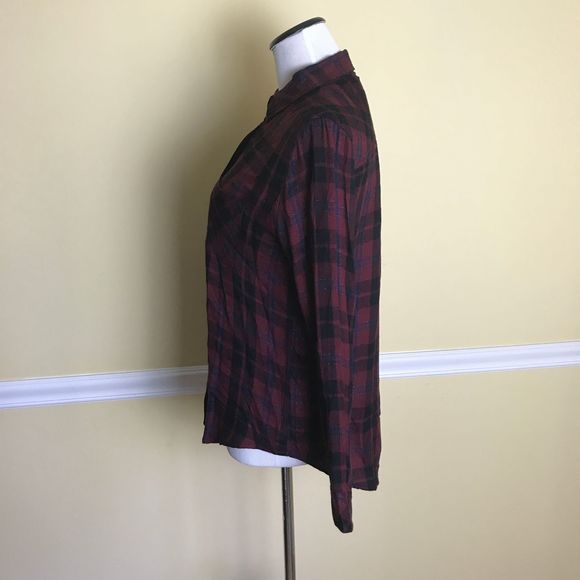 COPY - Rails Hunter Red Button Down Glittery Plaid Shirt - Picture 8 of 12
